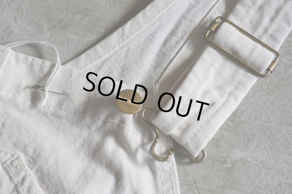 画像6: 1990s Carhartt 生成りオーバーオール　 MADE IN USA　 表記w38 