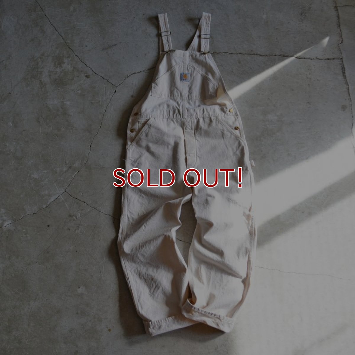 画像1: 1990s Carhartt 生成りオーバーオール　 MADE IN USA　 表記w38  (1)