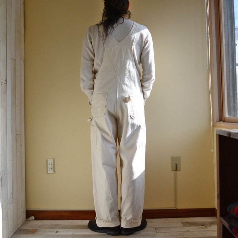 画像3: 1990s Carhartt 生成りオーバーオール MADE IN USA 表記w38