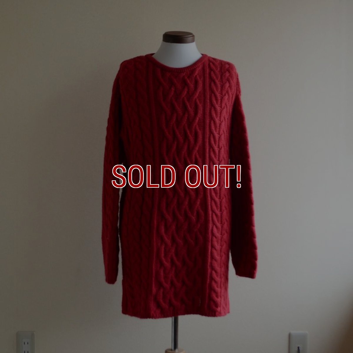画像1: ARAN CRAFTS フィッシャーマンセーター　 MADE IN IRELAND　 表記L  (1)