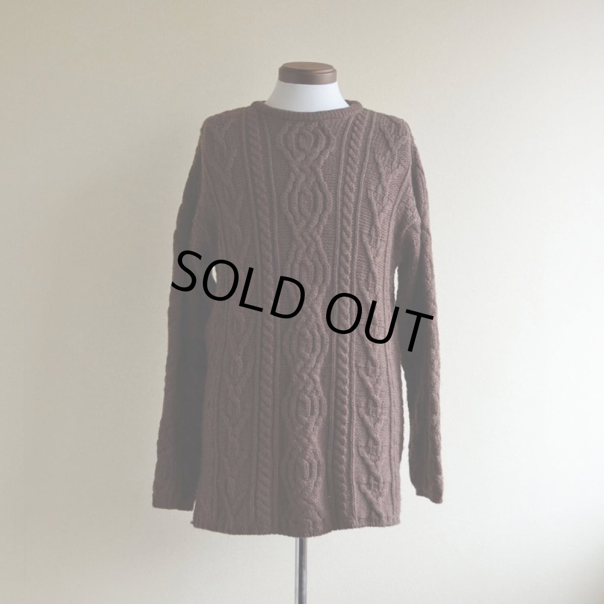 画像1: ARAN CRAFTS フィッシャーマンセーター　 MADE IN IRELAND　 表記M  (1)