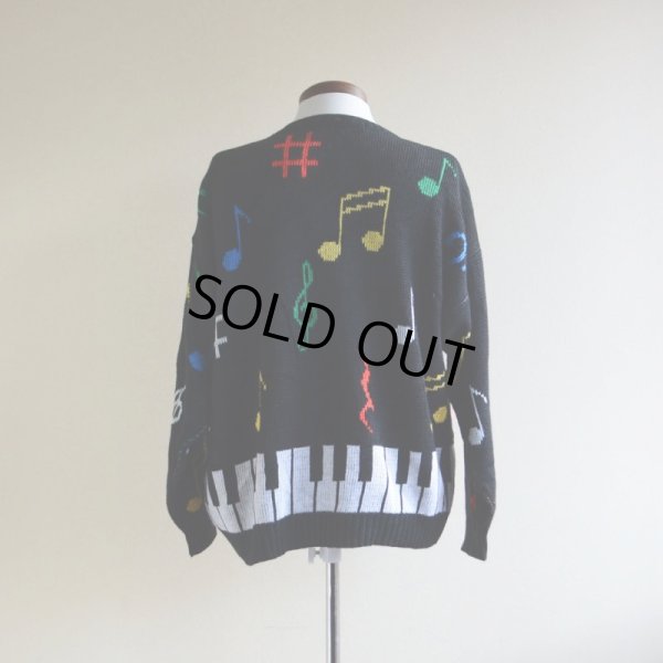 画像3: 1980s 鍵盤ジャガードセーター　 実寸M 