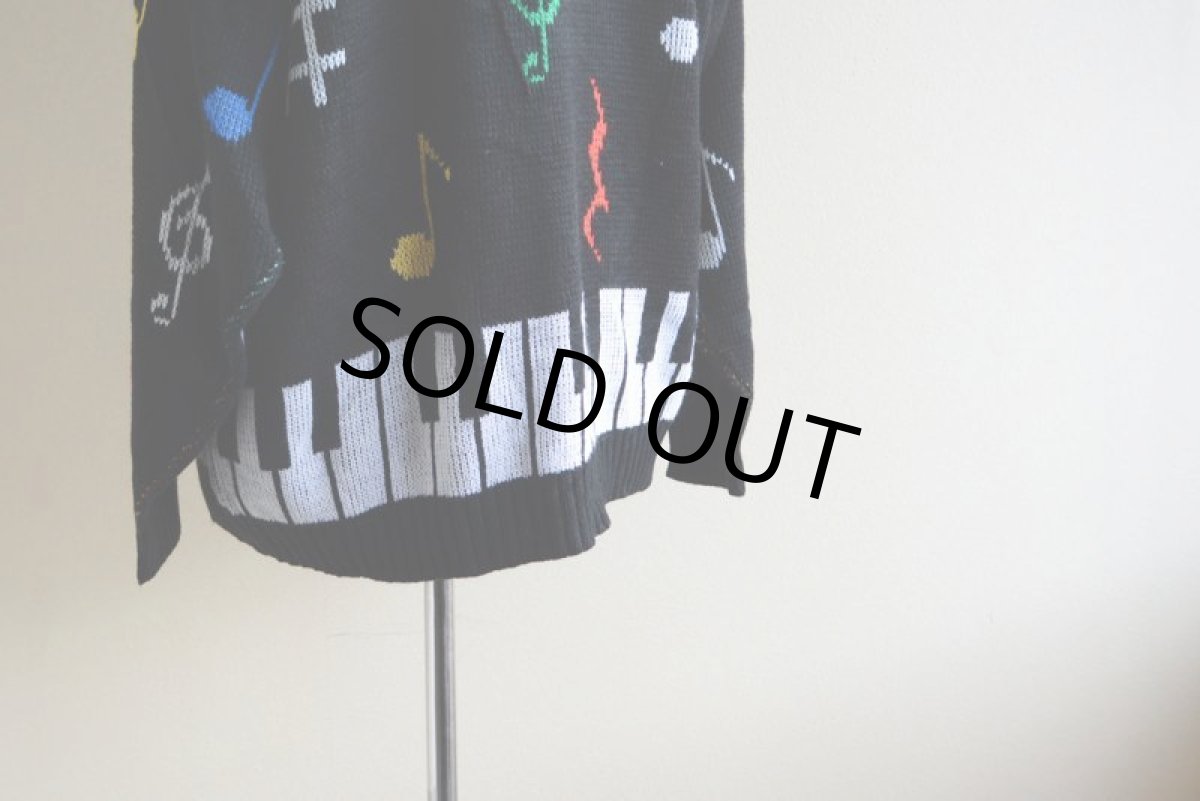 画像12: 1980s 鍵盤ジャガードセーター　 実寸M  (12)