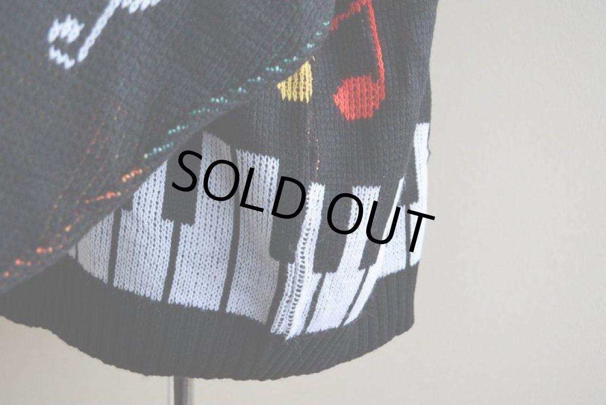 画像10: 1980s 鍵盤ジャガードセーター　 実寸M  (10)