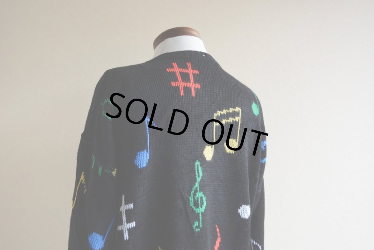 画像11: 1980s 鍵盤ジャガードセーター　 実寸M  (11)