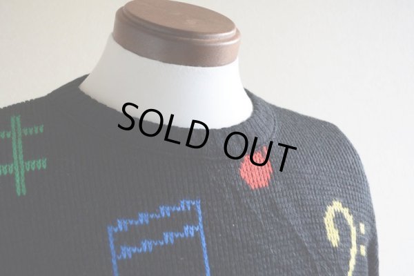 画像7: 1980s 鍵盤ジャガードセーター　 実寸M 