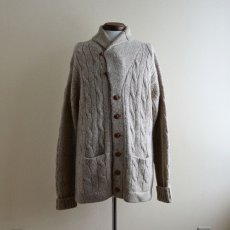 画像1: Polo RalphLauren ショールカラーカーディガン　 エルボーパッチ付き　 表記L  (1)