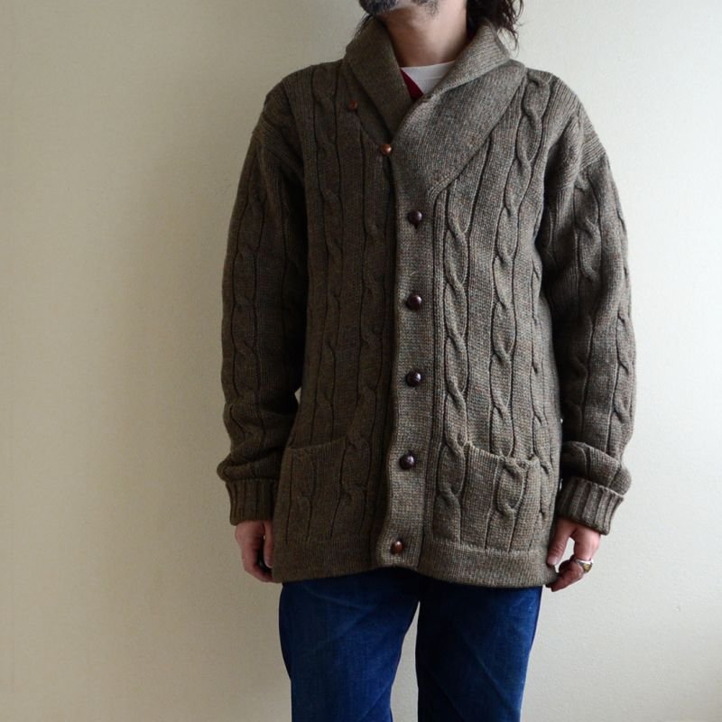 画像1: Polo RalphLauren ショールカラーカーディガン 表記L