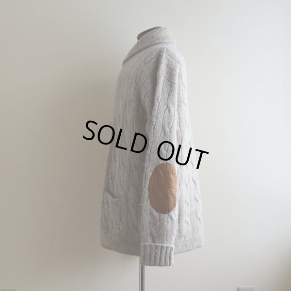 画像4: Polo RalphLauren ショールカラーカーディガン　 エルボーパッチ付き　 表記L 