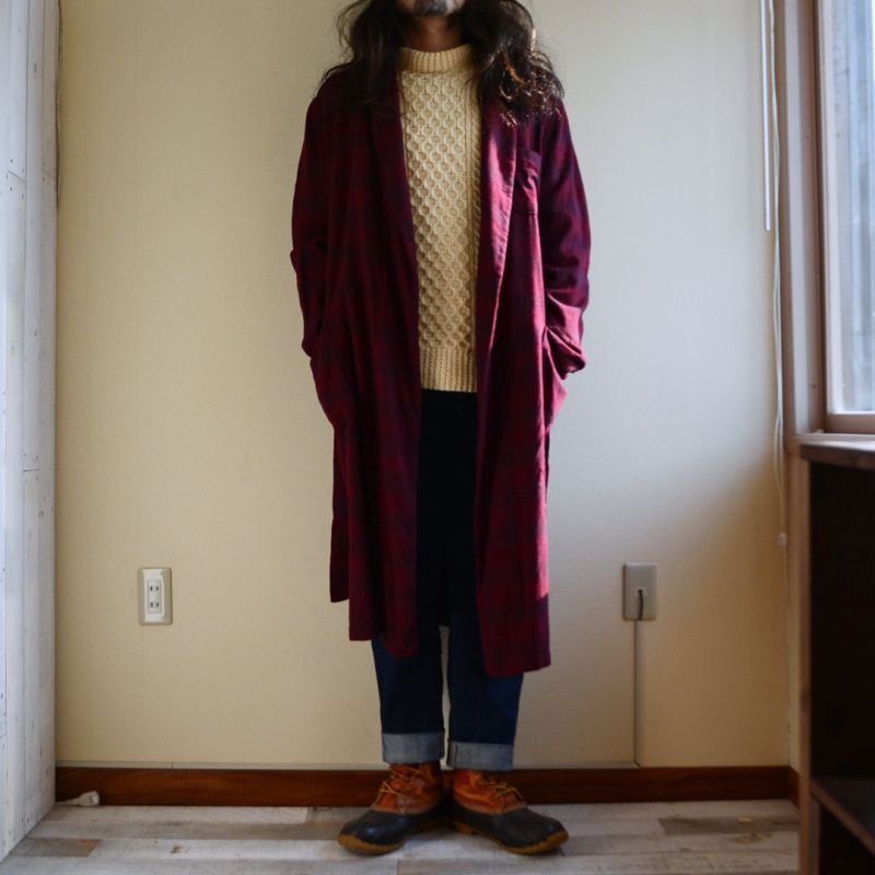 画像1: 1960s PENDLETON オンブレウールガウン 表記XL