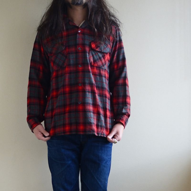 1970s PENDLETON ウールシャツ 表記L - 古着屋HamburgCafe