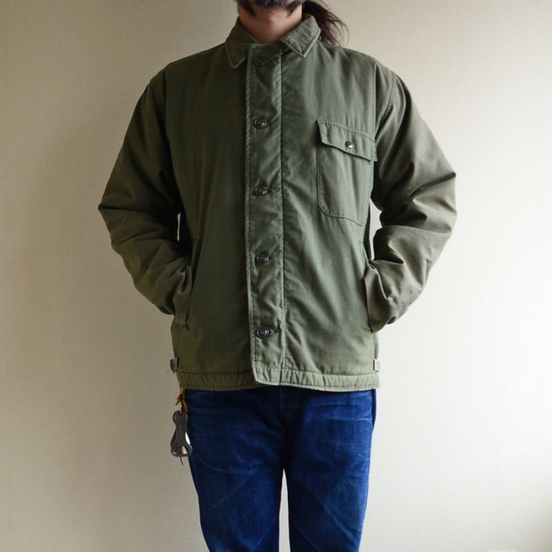 画像1: 1980s US.NAVY A-2デッキジャケット 表記LARGE