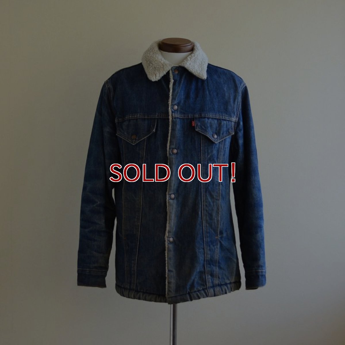 画像1: 1970s Levi's 71605デニムボアジャケット　 ロング丈　 表記38  (1)
