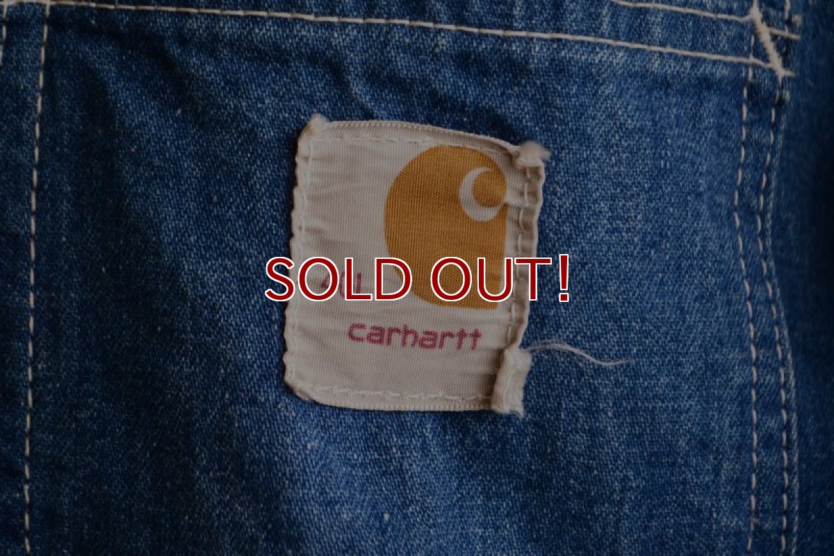 画像9: 1970s Carhartt デニムカバーオール　 裏ブランケット付き　 表記40L  (9)