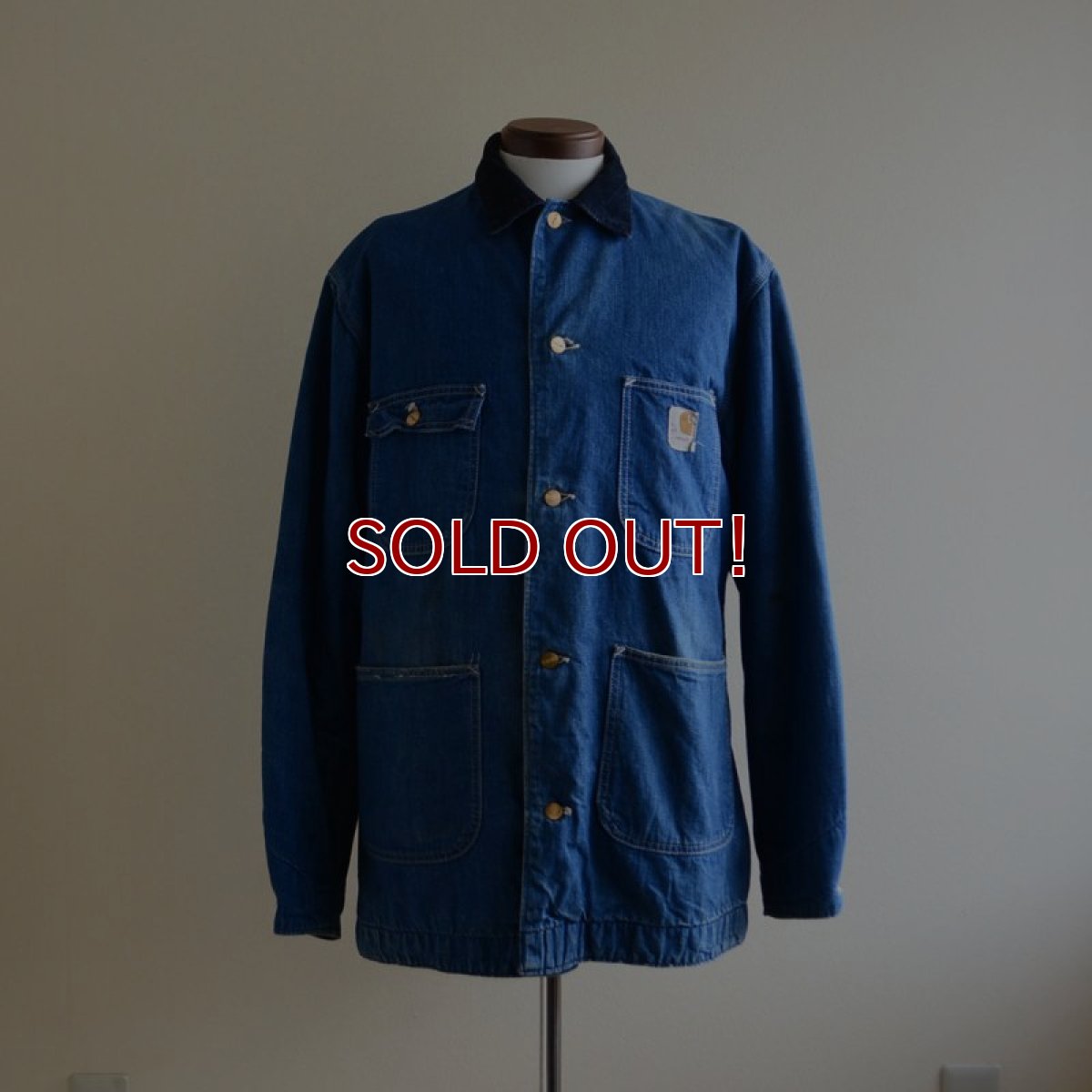 画像1: 1970s Carhartt デニムカバーオール　 裏ブランケット付き　 表記40L  (1)