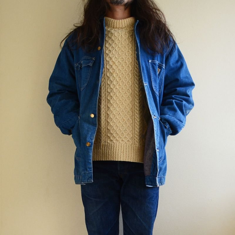 画像1: 1970s Carhartt デニムカバーオール　 裏ブランケット付き　 表記40L 