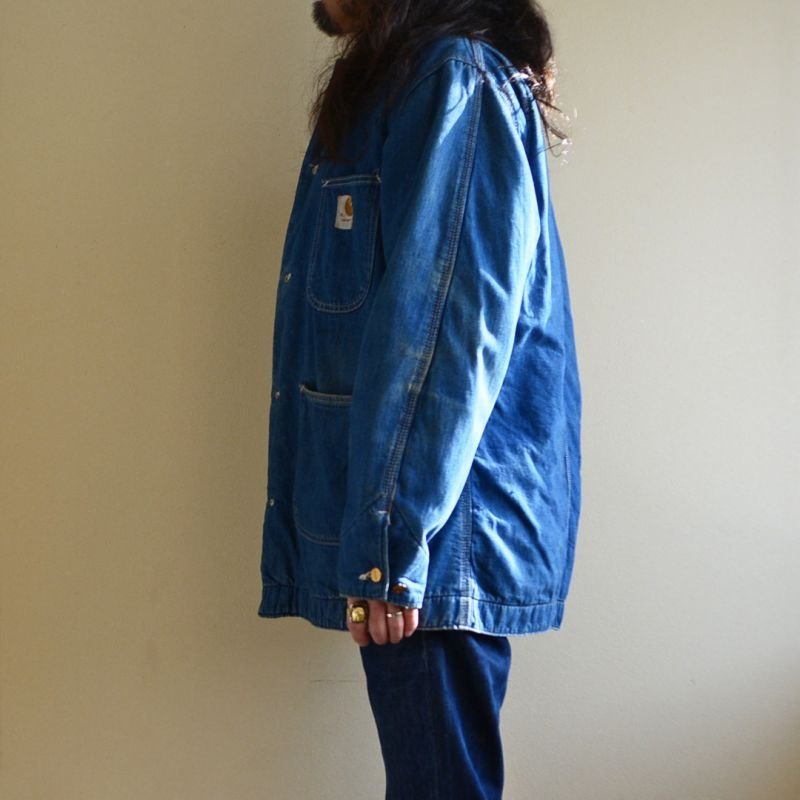 画像2: 1970s Carhartt デニムカバーオール　 裏ブランケット付き　 表記40L 