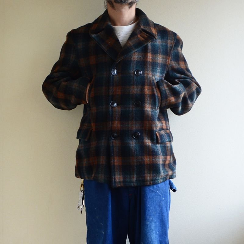 画像1: 1940s SPORTCLAD ダブルブレストウールコート 実寸L