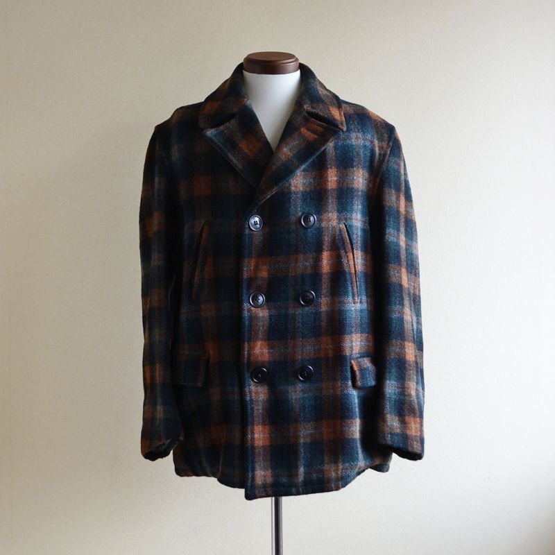 1940s SPORTCLAD ダブルブレストウールコート 実寸L - 古着屋HamburgCafe