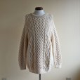 画像1: TIVOLI HANDKNIT フィッシャーマンセーター　<br>MADE IN IRELAND　<br>実寸L-XL<br> (1)