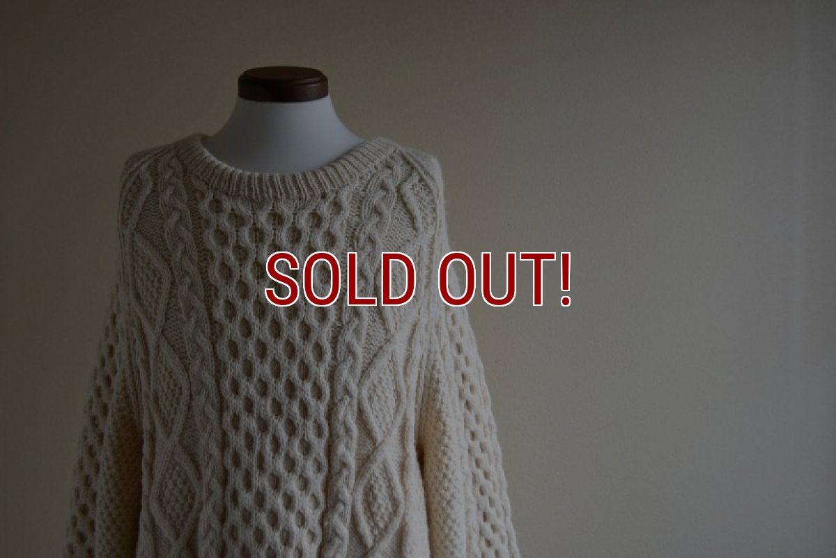 画像5: TIVOLI HANDKNIT フィッシャーマンセーター　 MADE IN IRELAND　 実寸L-XL  (5)