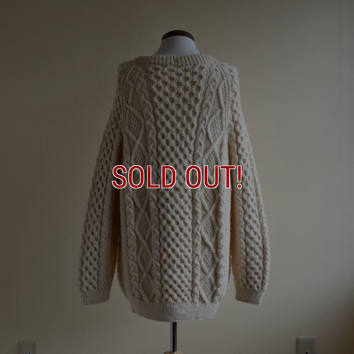 画像3: TIVOLI HANDKNIT フィッシャーマンセーター　 MADE IN IRELAND　 実寸L-XL  (3)