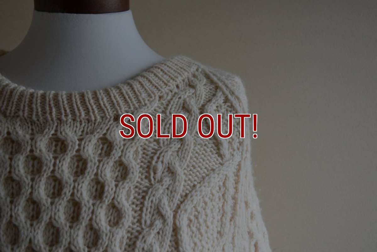画像6: TIVOLI HANDKNIT フィッシャーマンセーター　 MADE IN IRELAND　 実寸L-XL  (6)