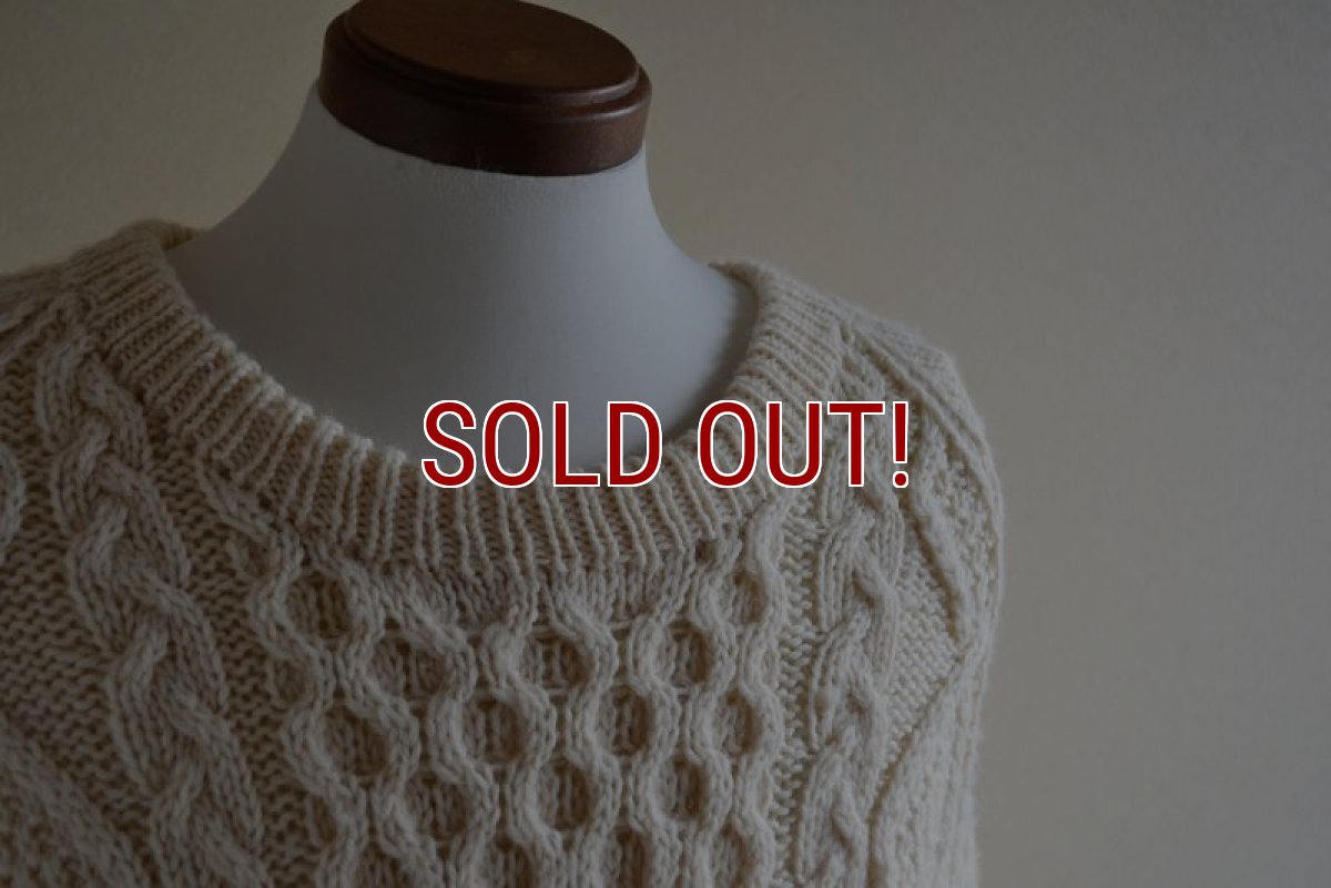 画像7: TIVOLI HANDKNIT フィッシャーマンセーター　 MADE IN IRELAND　 実寸L-XL  (7)