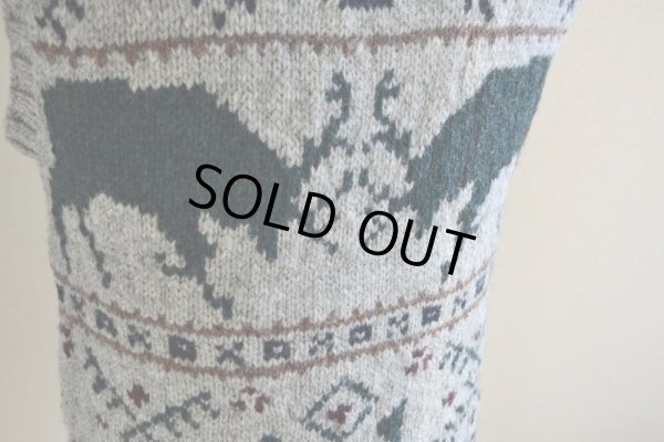 画像9: RalphLauren トナカイ柄ウールニットベスト　 表記M 