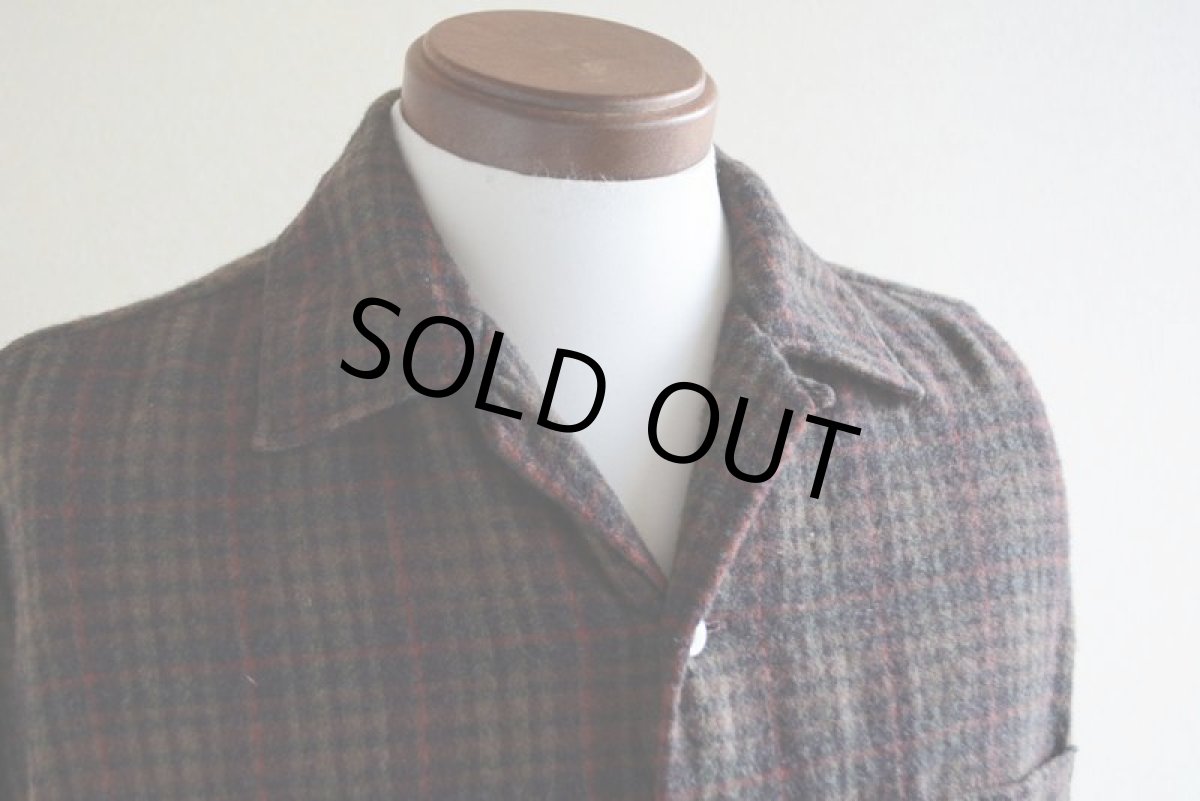 画像6: 1960s BRENT ウールシャツ　 表記L  (6)