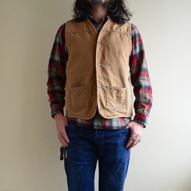 画像1: 1970s Carhartt ダックボアベスト 表記LT