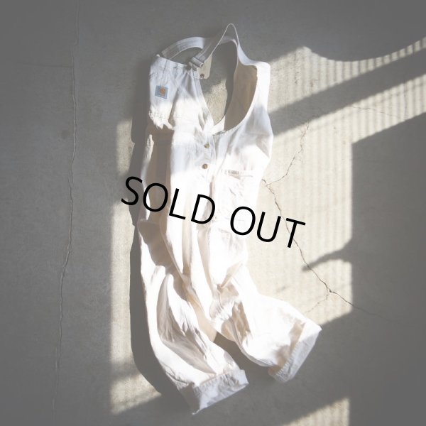 画像3: 1990s Carhartt 生成りオーバーオール　 MADE IN USA　 表記W36 L30 