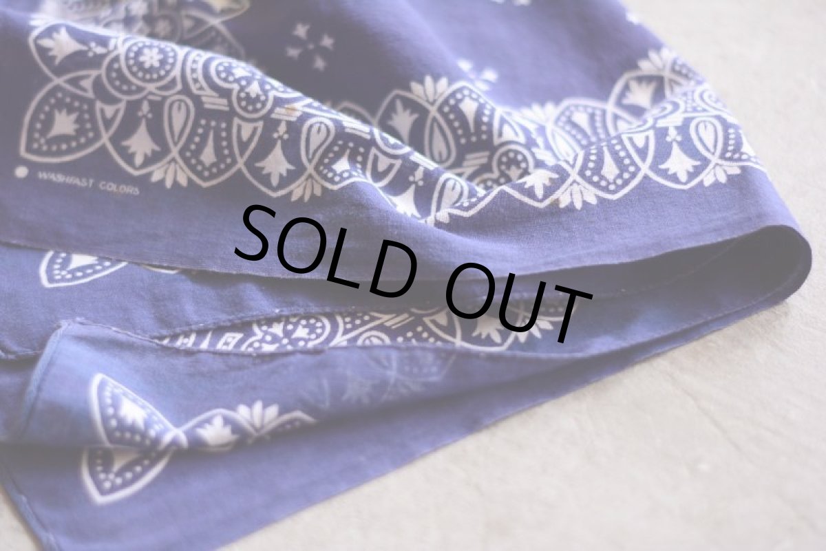 画像1: 1960s クロスモチーフ バンダナ (1)