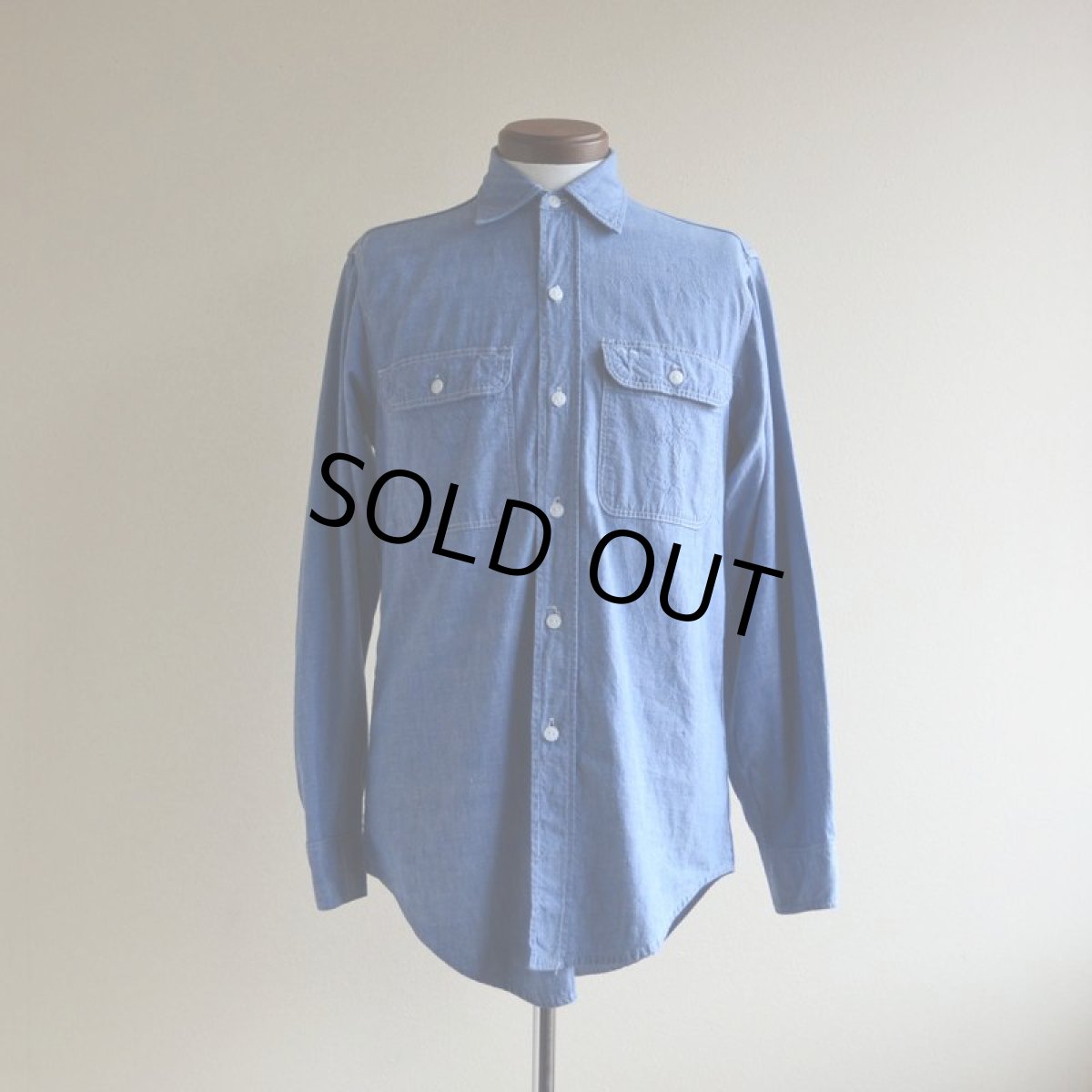 画像1: 1960s BIGMAC シャンブレーシャツ　 表記S  (1)