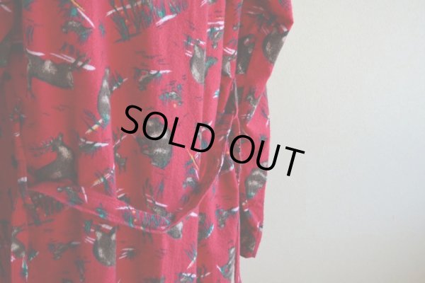 画像8: 1980s ST.JOHN'S BAY プリントネルガウン  実寸M