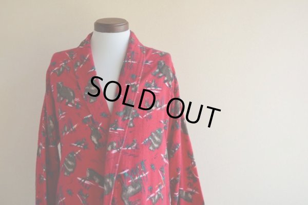 画像5: 1980s ST.JOHN'S BAY プリントネルガウン  実寸M