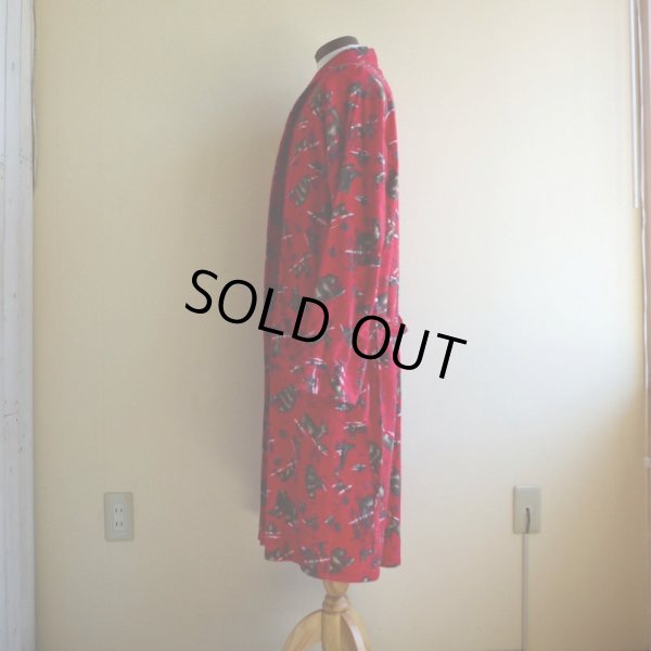 画像4: 1980s ST.JOHN'S BAY プリントネルガウン  実寸M