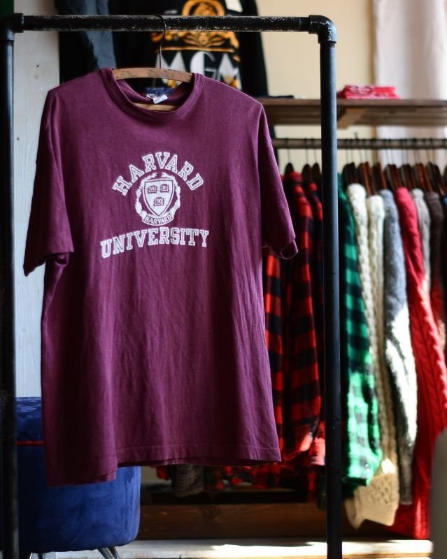 1980s Champion HARVARDカレッジTシャツ 表記XL - 古着屋HamburgCafe