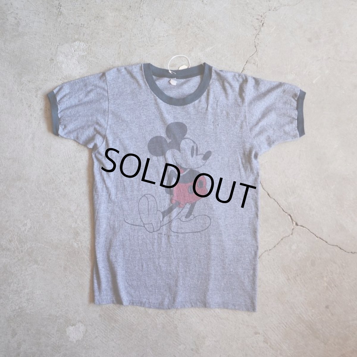 画像2: 1980s MICKEY MOUSE リンガーTシャツ　 実寸M  (2)