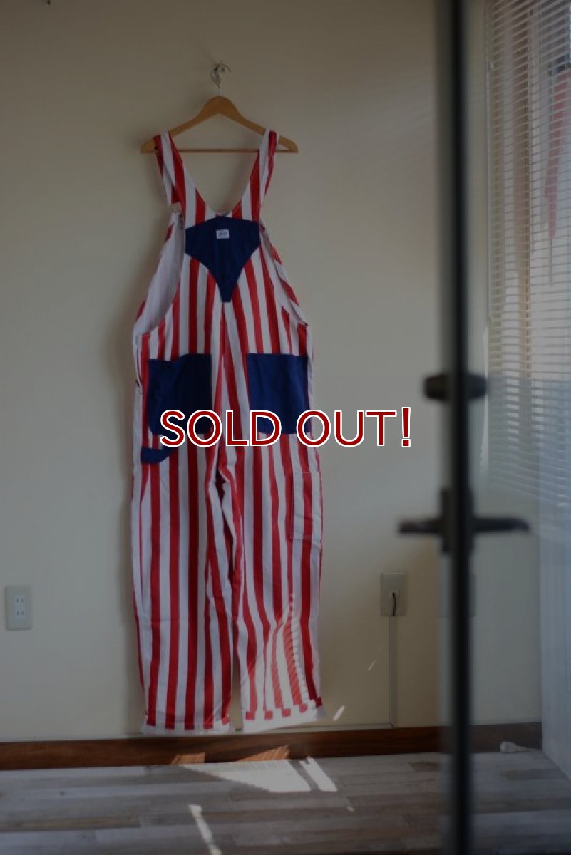 画像2: 1990s〜 LIBERTY OVERALLS ストライプオーバーオール　 表記W40 L32  (2)