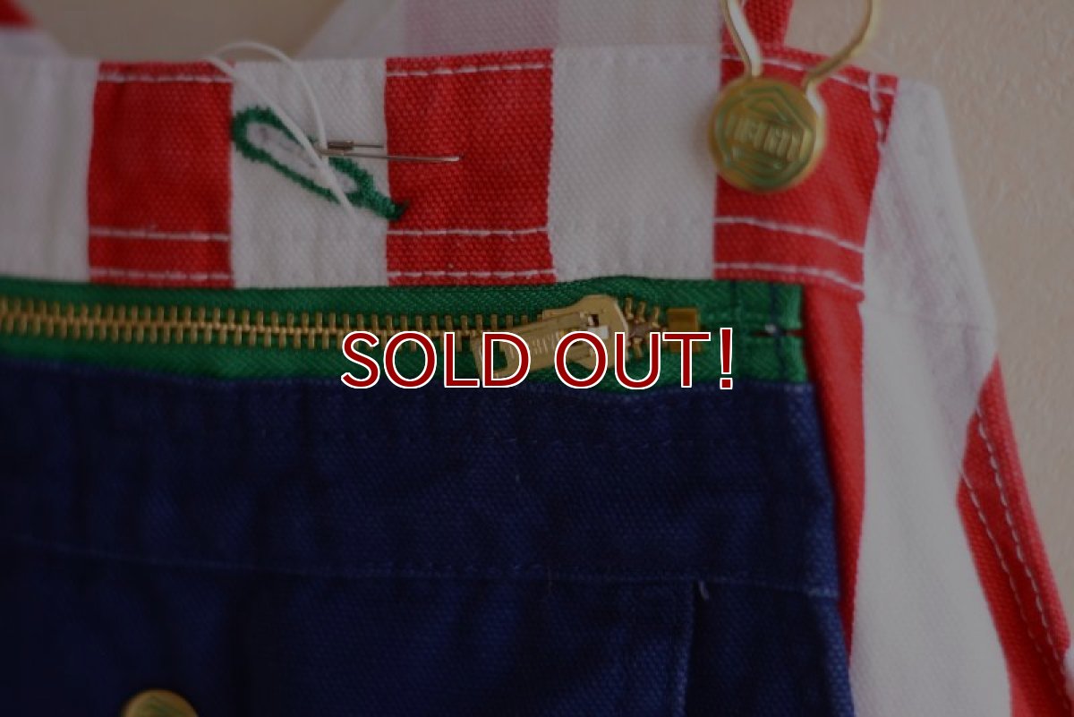 画像5: 1990s〜 LIBERTY OVERALLS ストライプオーバーオール　 表記W40 L32  (5)