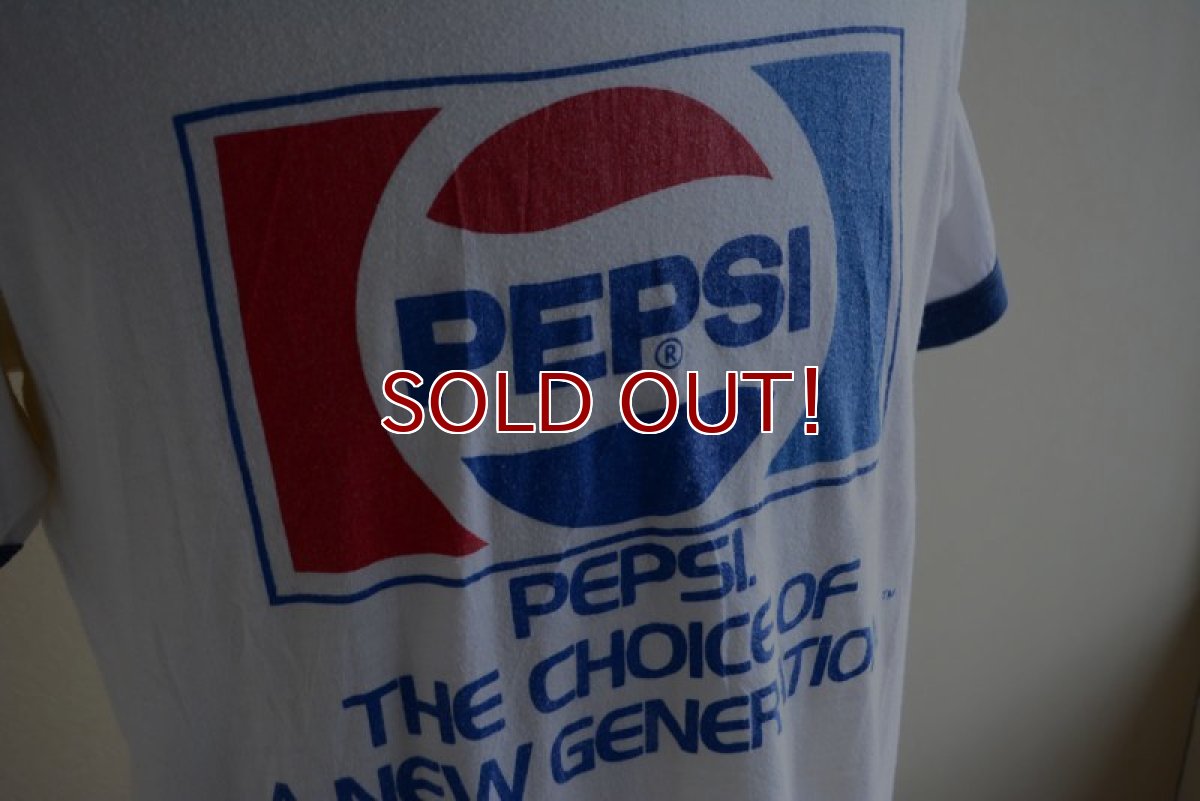 画像7: 1980s PEPSI リンガーTシャツ　 両面プリント　 表記XL  (7)
