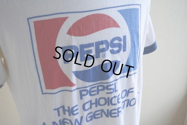 画像7: 1980s PEPSI リンガーTシャツ　 両面プリント　 表記XL 