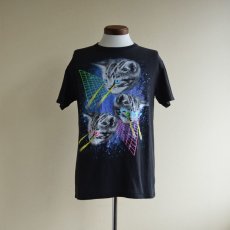 画像1: 1990s 猫の目から怪光線Tシャツ　 実寸M  (1)