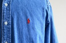 画像6: RalphLauren デニムBDシャツ　 表記Boys L  (6)