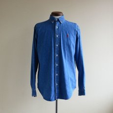 画像1: RalphLauren デニムBDシャツ　 表記Boys L  (1)