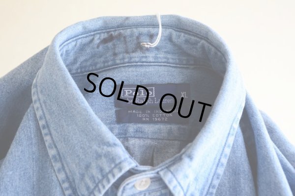 画像9: RalphLauren デニムBDシャツ　 表記Boys XL 