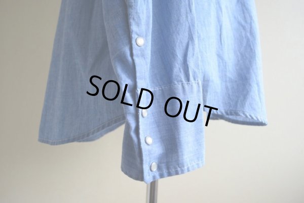 画像9: 1970s Sears 刺繍シャンブレーウエスタンシャツ　 表記L 