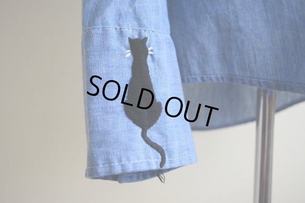 画像10: 1970s Sears 刺繍シャンブレーウエスタンシャツ　 表記L 