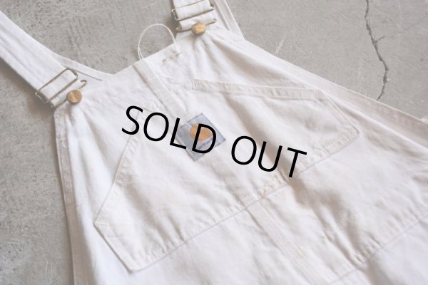 画像5: 1990s Carhartt 生成りオーバーオール　 MADE IN USA　 表記W36 L30 